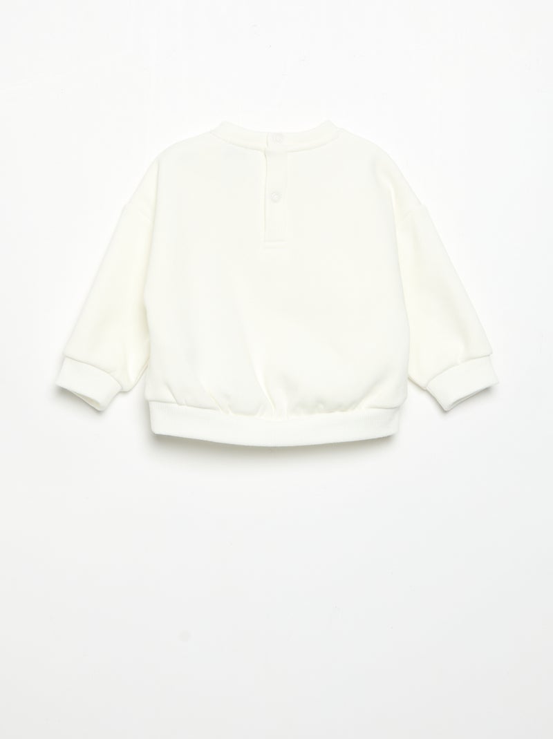 Sudadera de manga larga Blanco - Kiabi
