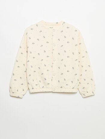 Sudadera de manga larga con abertura de botones a presión