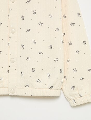 Sudadera de manga larga con abertura de botones a presión