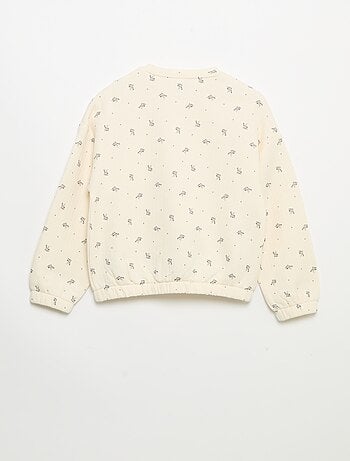 Sudadera de manga larga con abertura de botones a presión