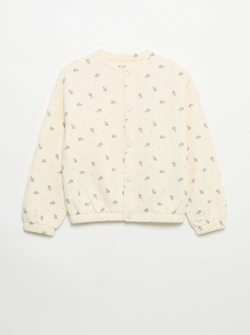 Sudadera de manga larga con abertura de botones a presión - Kiabi