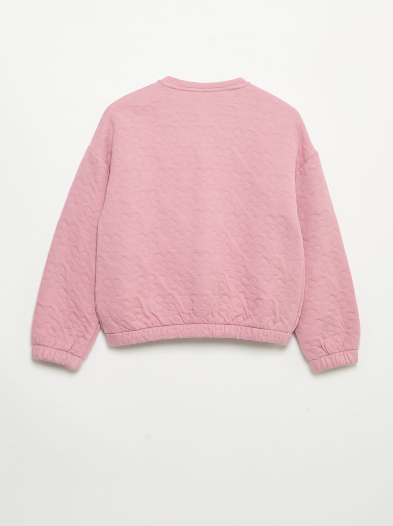 Sudadera de manga larga con abertura de botones a presión Purpura - Kiabi