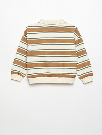 Sudadera de manga larga con cuello polo