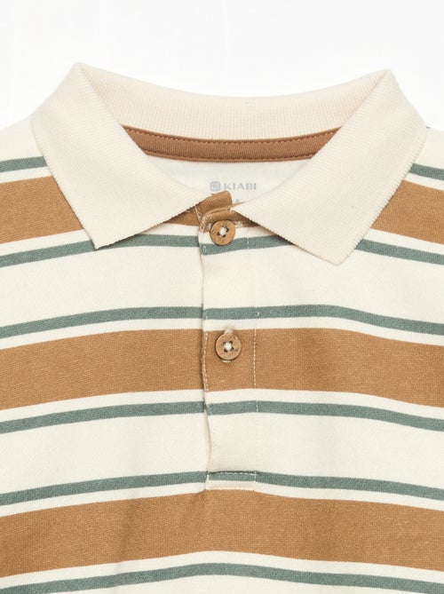 Sudadera de manga larga con cuello polo - Kiabi Sudadera de manga larga con cuello polo - Kiabi