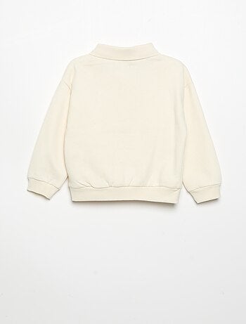 Sudadera de manga larga con cuello polo