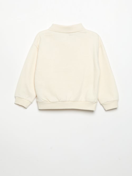 Sudadera de manga larga con cuello polo - Kiabi Sudadera de manga larga con cuello polo - Kiabi