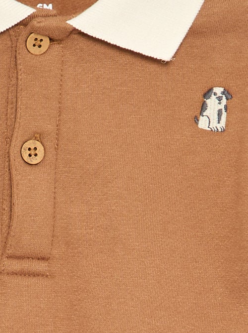 Sudadera de manga larga con cuello polo - Kiabi Sudadera de manga larga con cuello polo - Kiabi