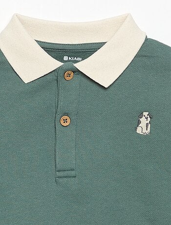 Sudadera de manga larga con cuello polo