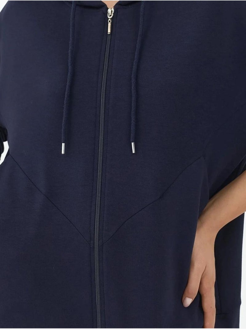 Sudadera de manga larga con cuello y cremallera estampada hiccup Azul marino - Kiabi