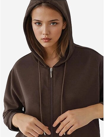 Sudadera de manga larga con cuello y cremallera estampada hiccup