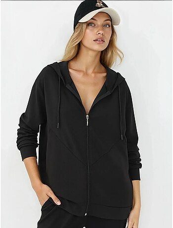 Sudadera de manga larga con cuello y cremallera estampada hiccup