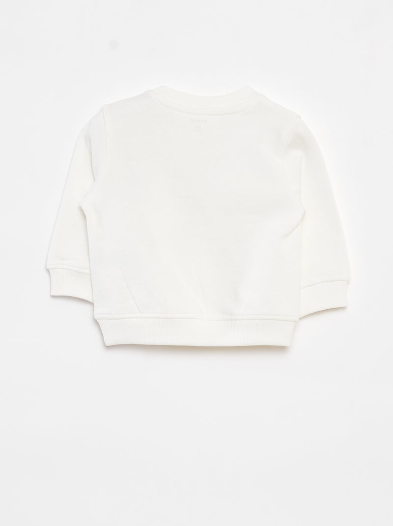 Sudadera de manga larga con estampado Blanco - Kiabi