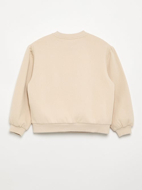 Sudadera de manga larga con lazo - Kiabi