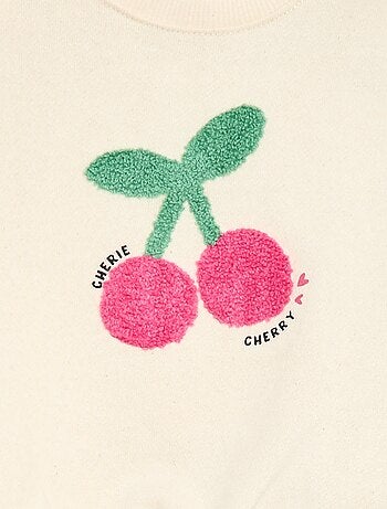 Sudadera de manga larga con parche de malla bouclé