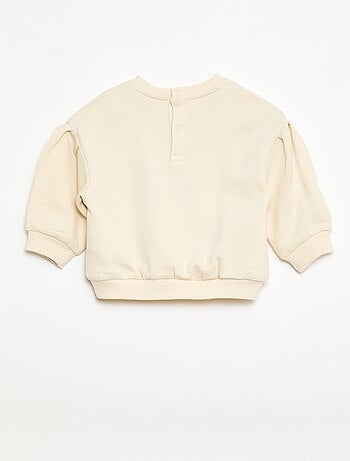 Sudadera de manga larga con parche de malla bouclé