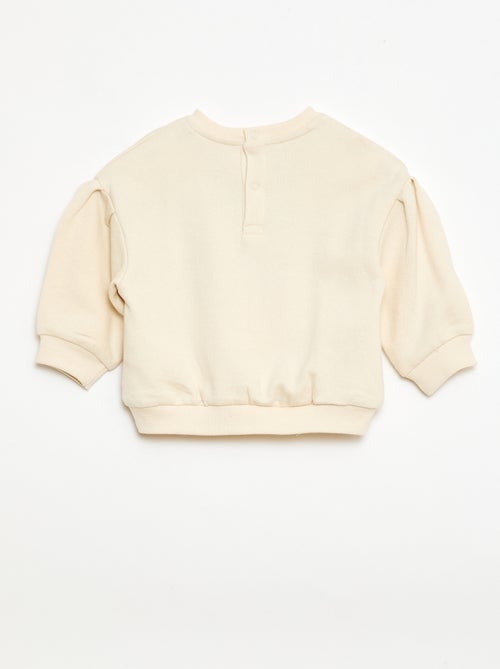 Sudadera de manga larga con parche de malla bouclé - Kiabi