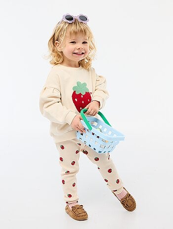 Sudadera de manga larga con parche de malla bouclé