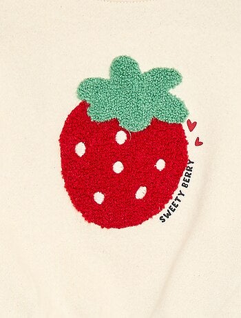 Sudadera de manga larga con parche de malla bouclé