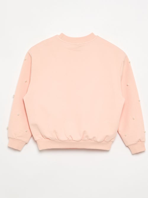 Sudadera de manga larga con perlas - Kiabi