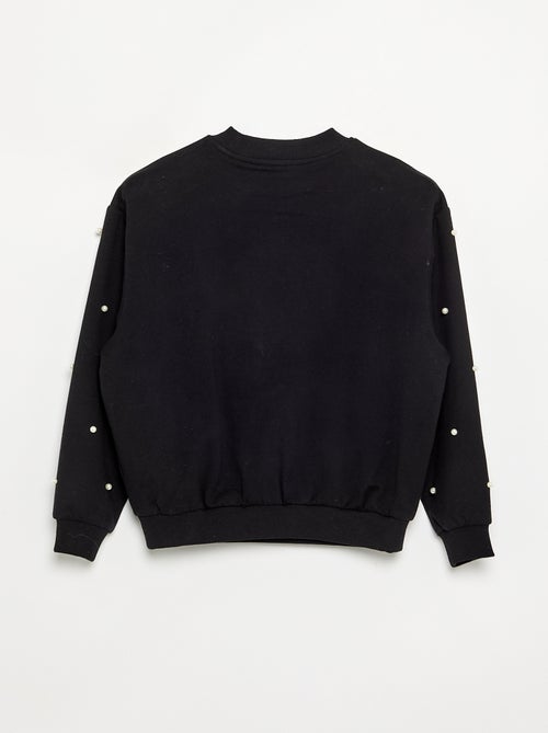 Sudadera de manga larga con perlas - Kiabi Sudadera de manga larga con perlas - Kiabi