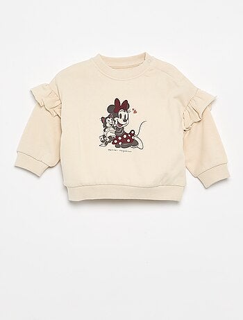 Sudadera de manga larga con volantes en los hombros