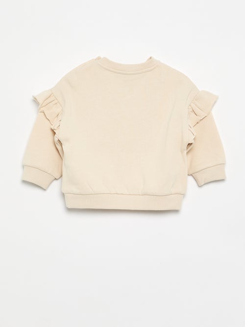Sudadera de manga larga con volantes en los hombros - Kiabi Sudadera de manga larga con volantes en los hombros - Kiabi