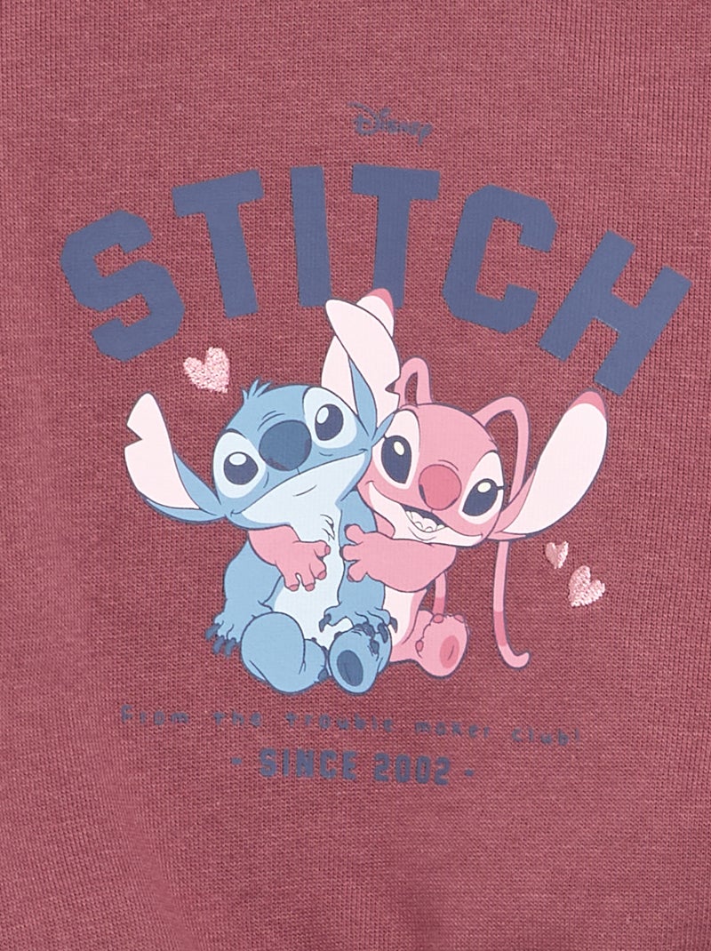 Sudadera de manga larga con volantes en los hombros Rosa - Kiabi
