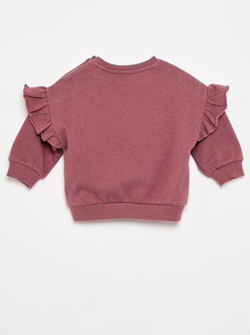 Sudadera de manga larga con volantes en los hombros - Kiabi Sudadera de manga larga con volantes en los hombros - Kiabi