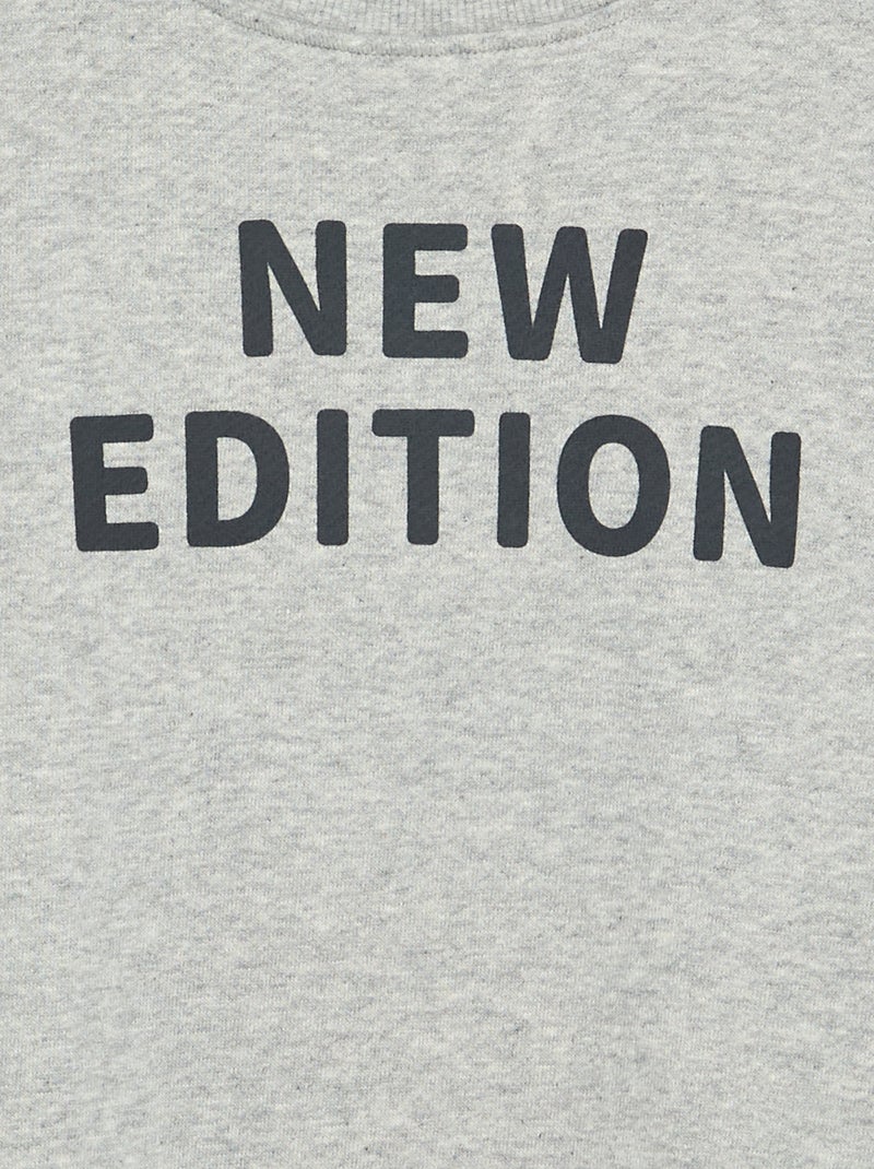 Sudadera de manga larga de corte holgado Gris - Kiabi