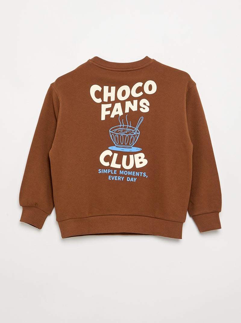 Sudadera de manga larga de corte holgado Marron - Kiabi