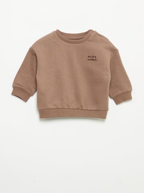 Sudadera de manga larga de felpa - Kiabi Sudadera de manga larga de felpa - Kiabi