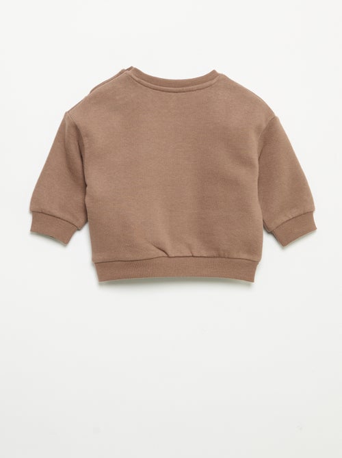 Sudadera de manga larga de felpa - Kiabi Sudadera de manga larga de felpa - Kiabi