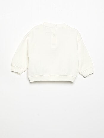 Sudadera de manga larga de forro polar con estampado