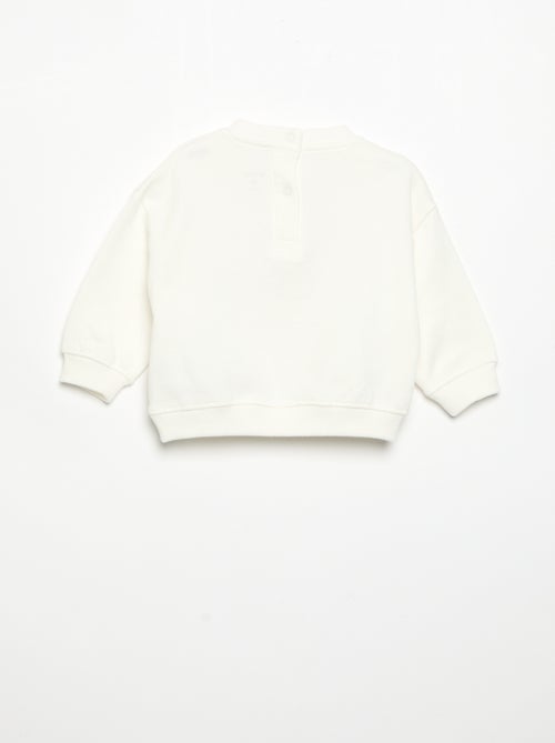 Sudadera de manga larga de forro polar con estampado - Kiabi Sudadera de manga larga de forro polar con estampado - Kiabi
