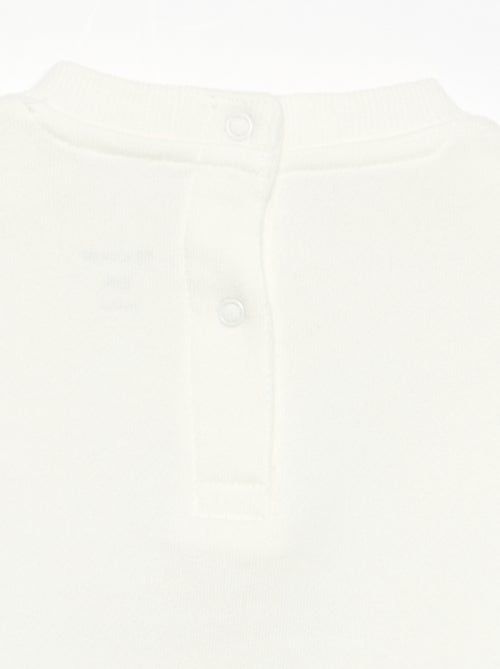 Sudadera de manga larga de forro polar con estampado - Kiabi Sudadera de manga larga de forro polar con estampado - Kiabi