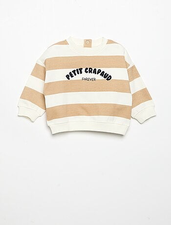 Sudadera de manga larga de forro polar con estampado