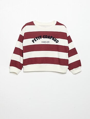Sudadera de manga larga de forro polar con estampado