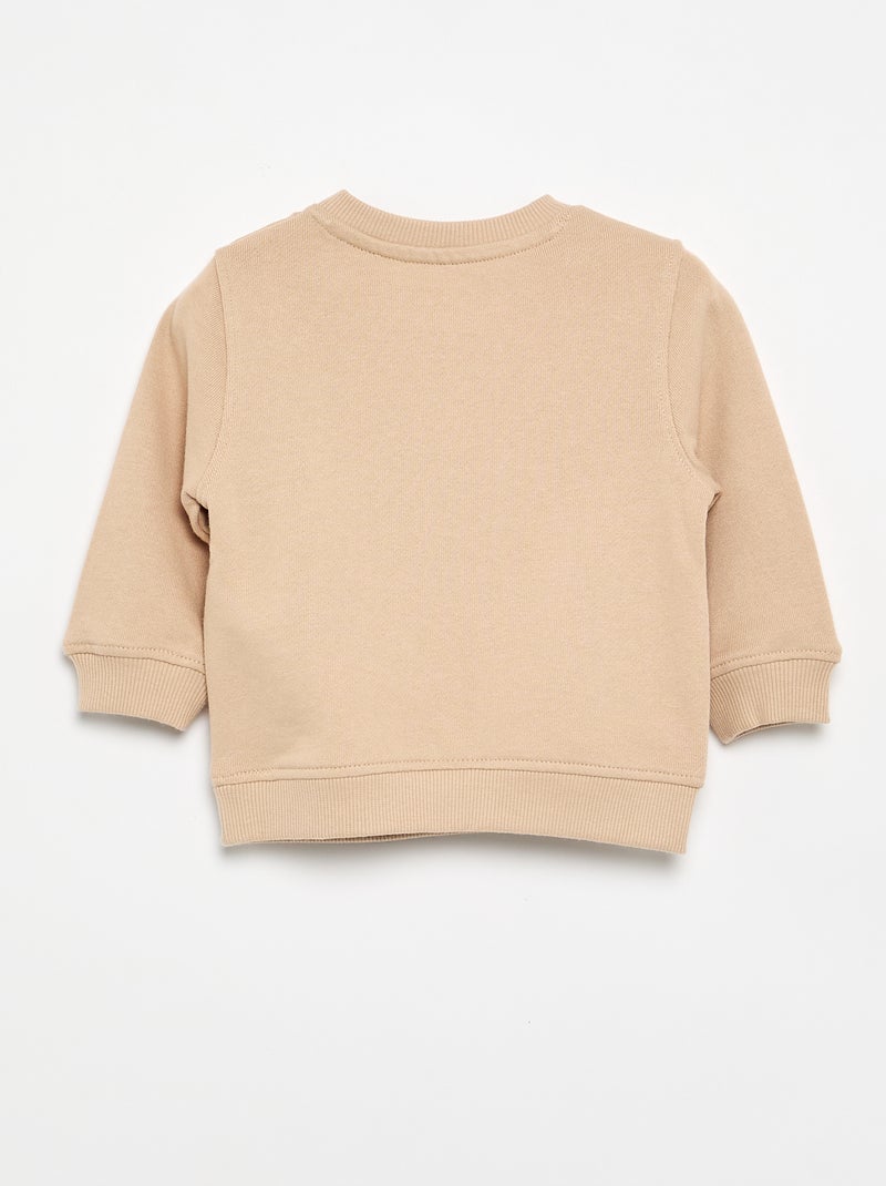Sudadera de manga larga estampada Beige - Kiabi