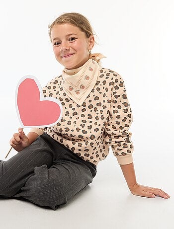 Sudadera de manga larga estampada