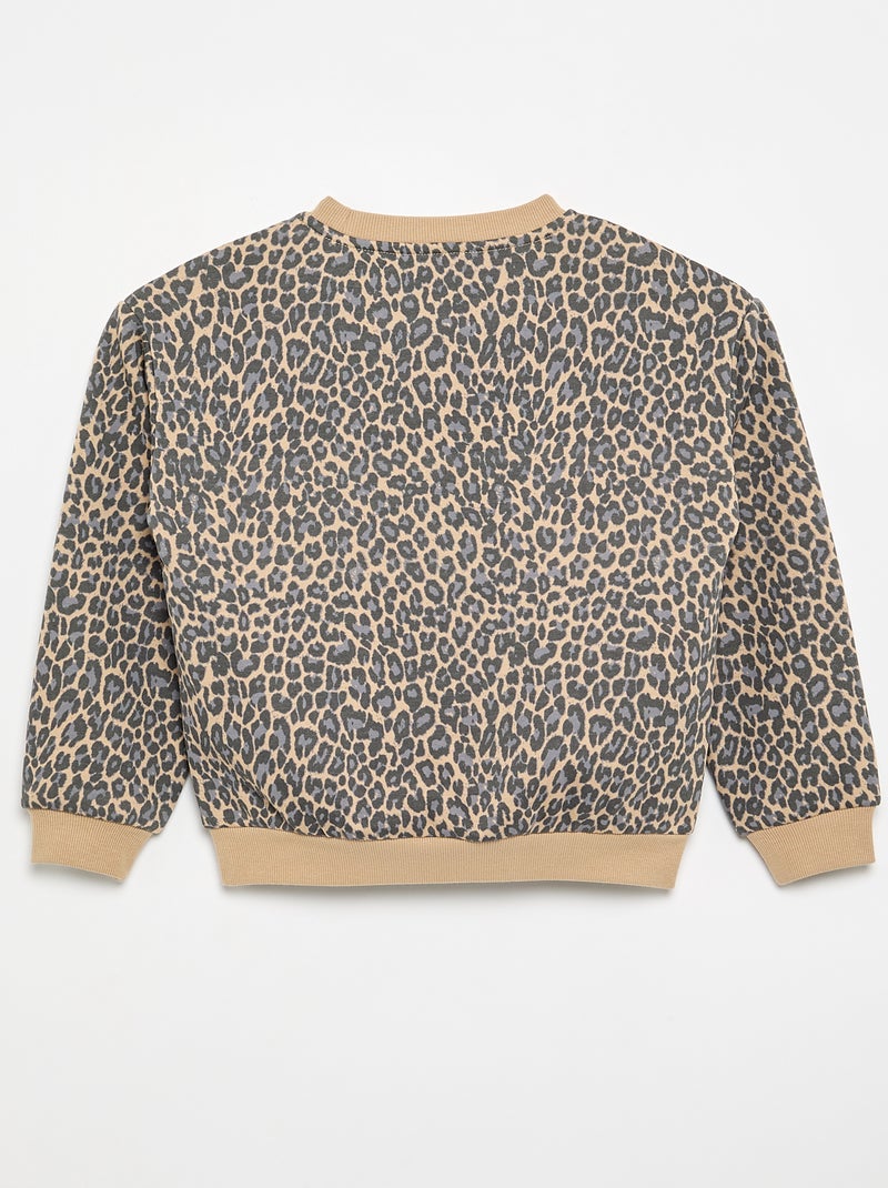 Sudadera de manga larga estampada Beige - Kiabi