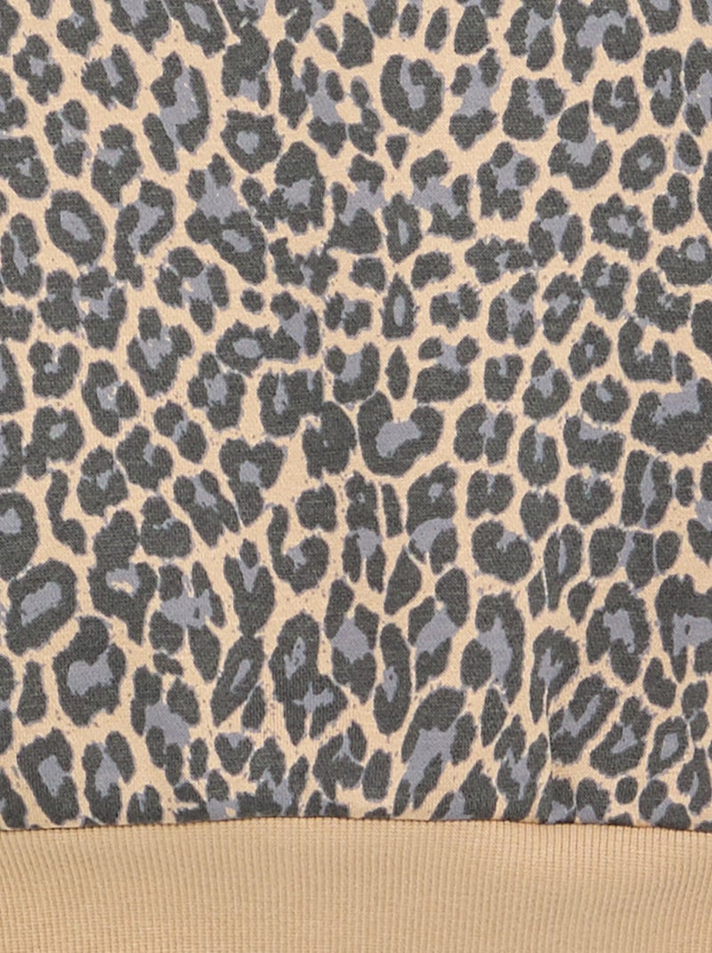 Sudadera de manga larga estampada Beige - Kiabi