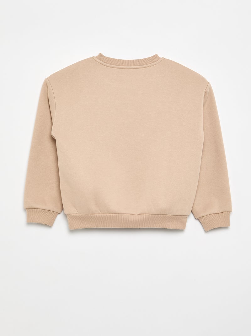 Sudadera de manga larga estampada Beige - Kiabi