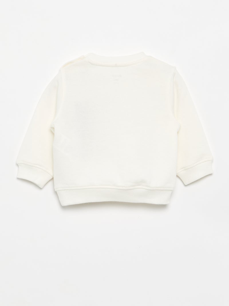 Sudadera de manga larga estampada Blanco - Kiabi