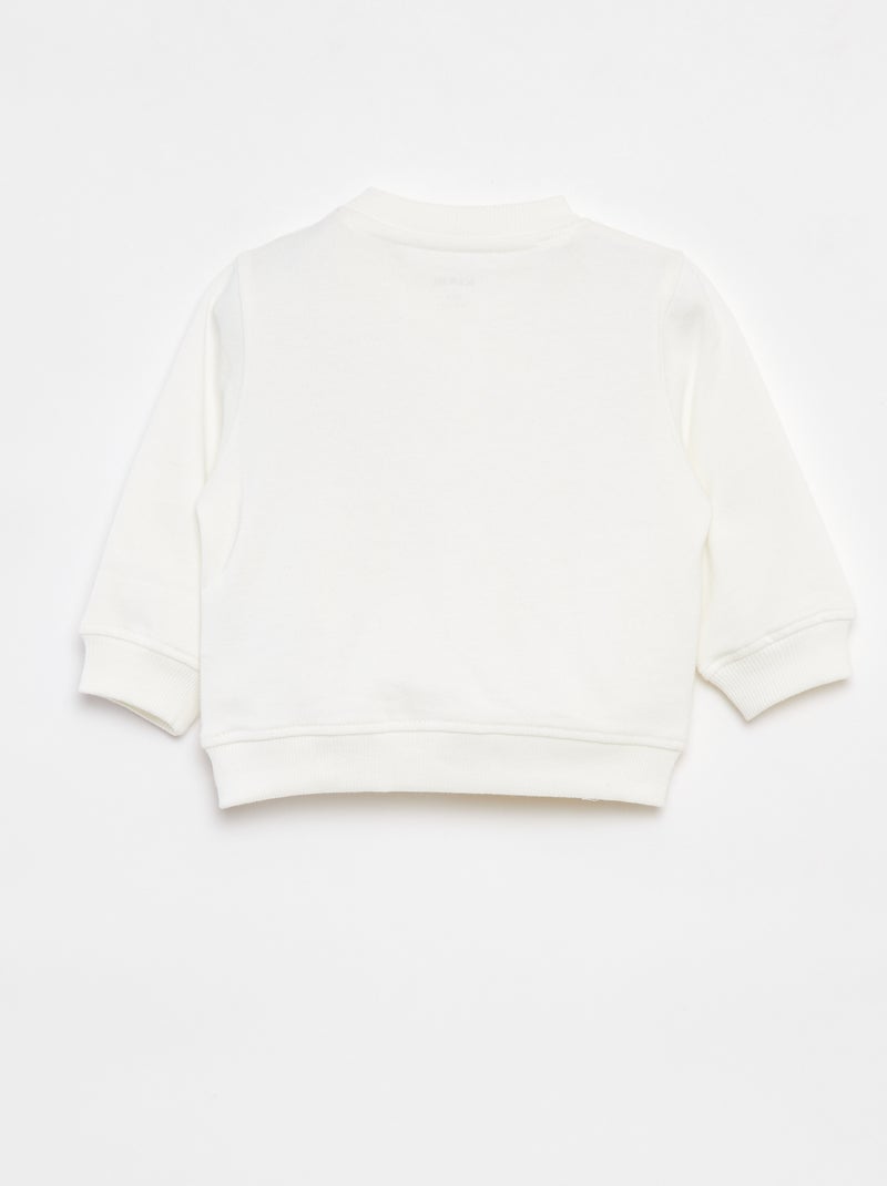 Sudadera de manga larga estampada Blanco - Kiabi