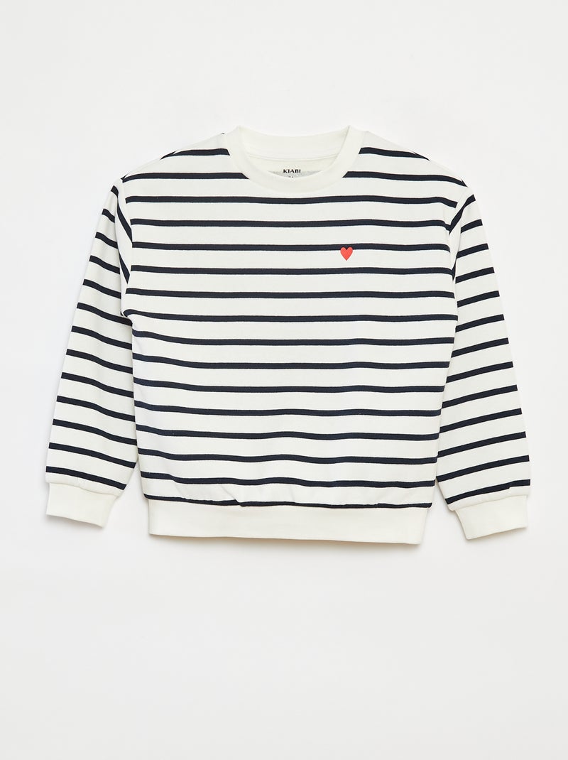 Sudadera de manga larga estampada Blanco - Kiabi