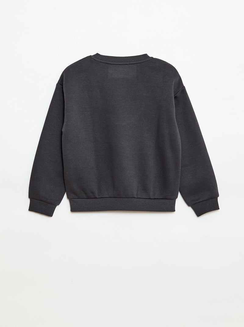 Sudadera de manga larga estampada Gris - Kiabi