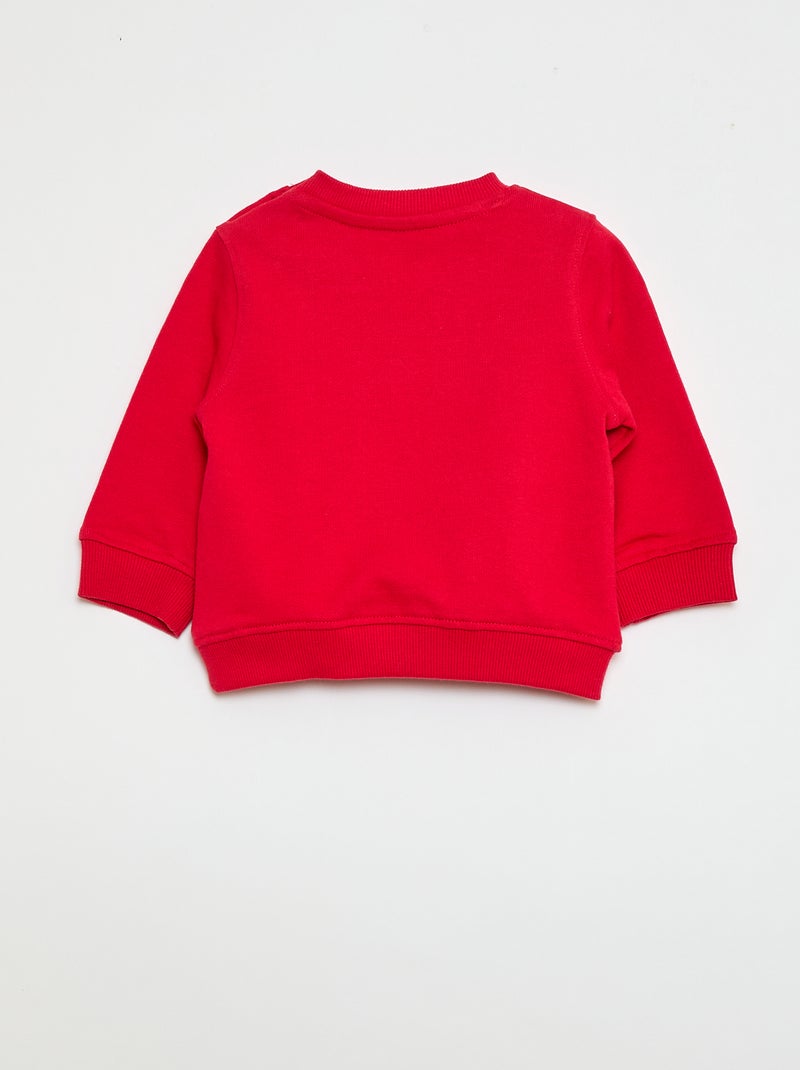 Sudadera de manga larga estampada Rojo - Kiabi