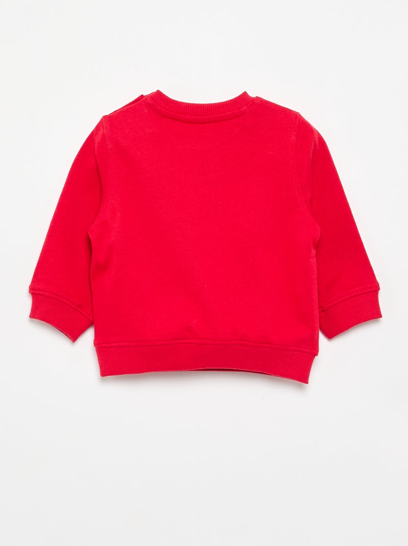 Sudadera de manga larga estampada Rojo - Kiabi