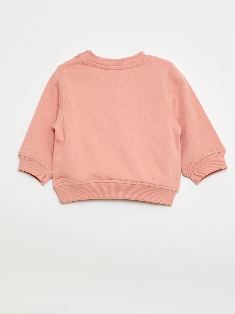 Sudadera de manga larga estampada Rosa - Kiabi