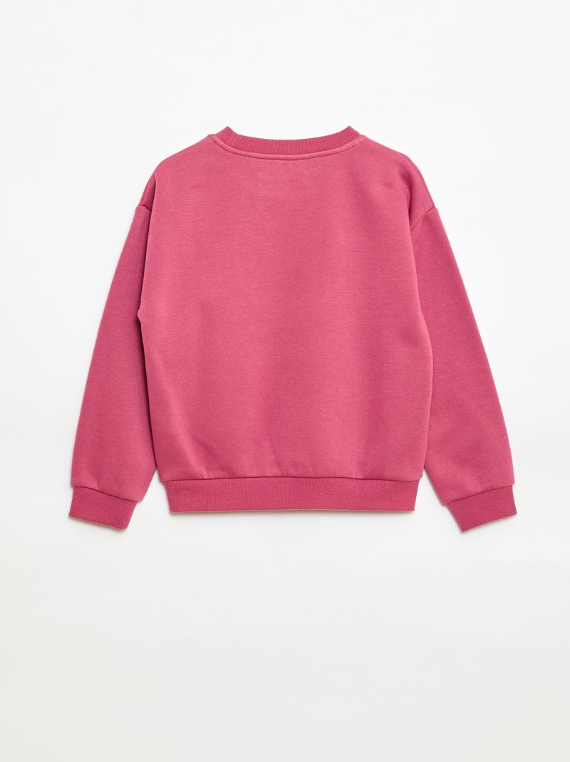 Sudadera de manga larga estampada Rosa - Kiabi